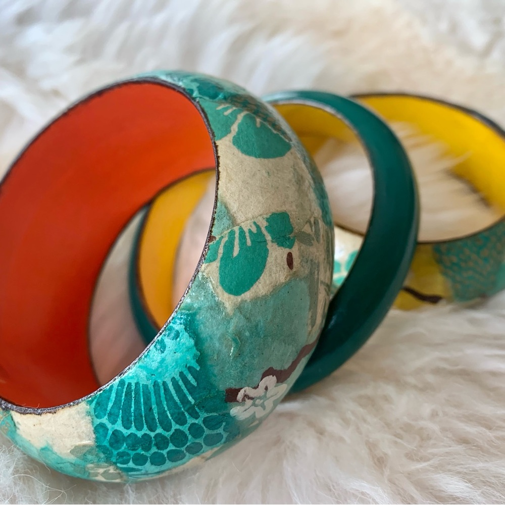 Handmade Bangle Set… “Green Tea”